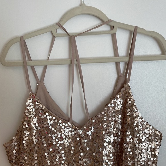Xhilaration Gold Sparkle Dress - Picture 5 of 5
